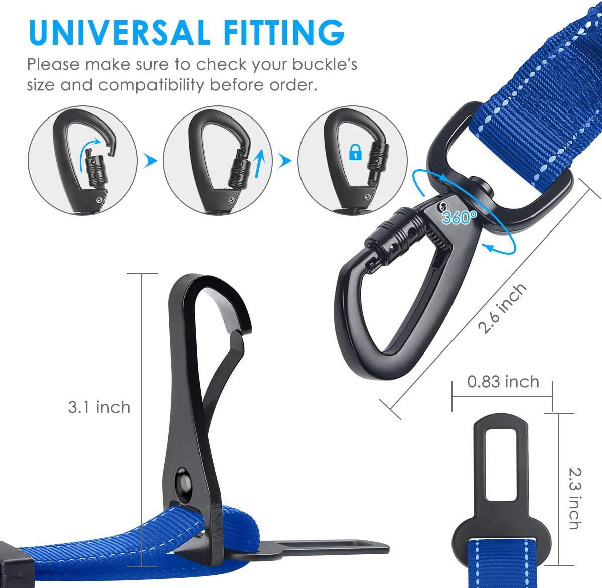 NovaRide™ – Premium Dog Safety Seat Belt